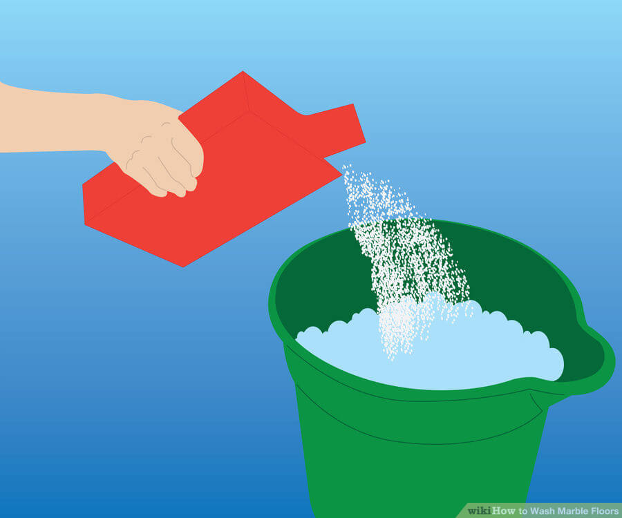 Βήμα 2: Προσθέστε απορρυπαντικό ή υγρό σαπούνι στο δροσερό νερό. Το απορρυπαντικό πρέπει να είναι κοντά στο ουδέτερο pH (περίπου 7) και πολύ απαλό.